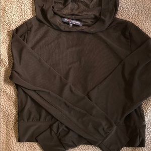 Mesh crop with hoodie